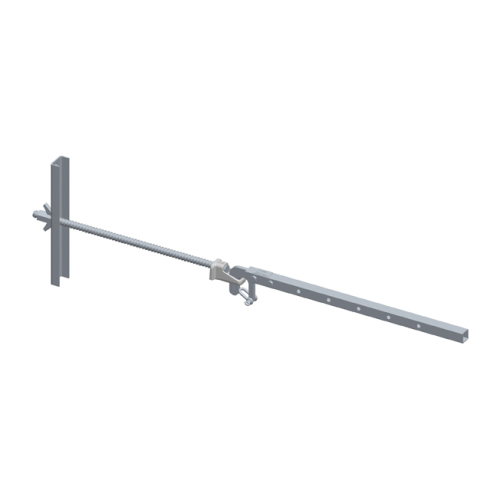Steel scaffolding attachment with 0.35m wall penetration